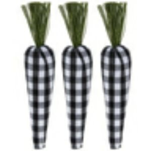 Buffalo plaid Easter decoration carrots